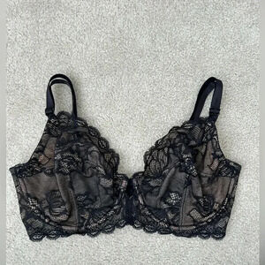 Calvin Klein lace bra black lined ,  34 DD
